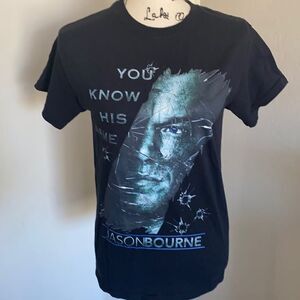 Jason Bourne Black Pullover Graphic Shirt Matt Damon Movie